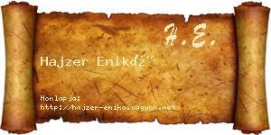 Hajzer Enikő névjegykártya